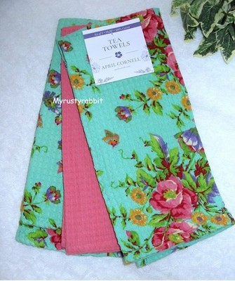 April Cornell Penny's Patio Kitchen Dish Towels - Set of 3 - 100% Cotton - New