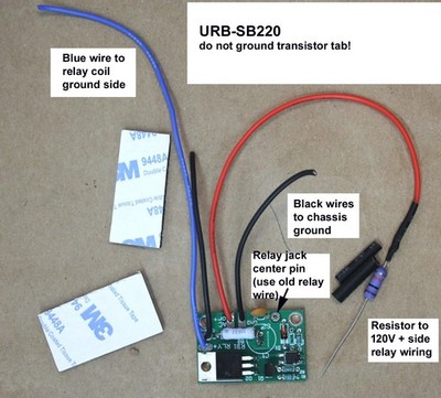 URB220 Internal relay buffer for Heathkit SB220 and other positive relay systems
