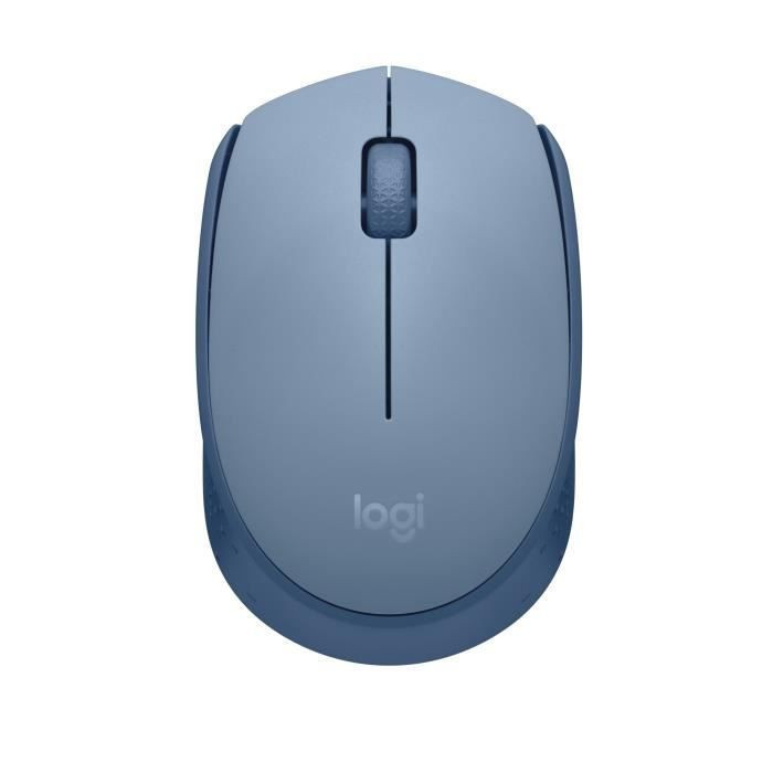 Souris sans fil Logitech M171 bleu gris 2.4 GHz pour ordinateur portable et PC