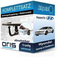Für Hyundai Ioniq 5 Fließheck 21- ORIS Anhängerkupplung abnehmbar + 13polig