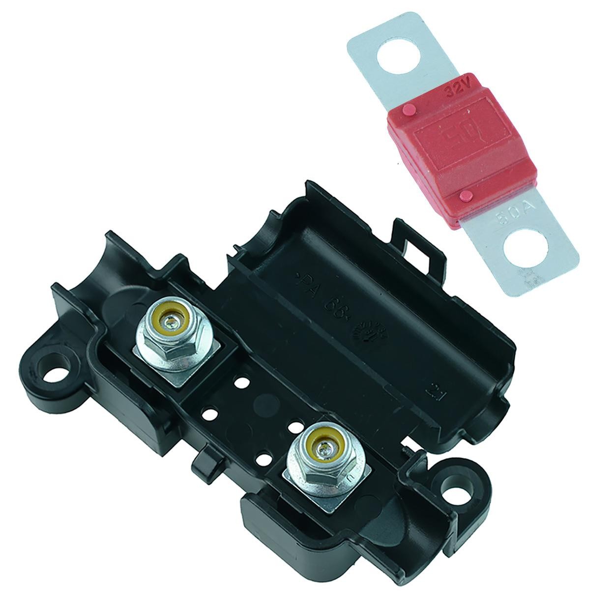 Midi / Strip Inline Fuse Holder + 50A Fuse Car Auto Automotive