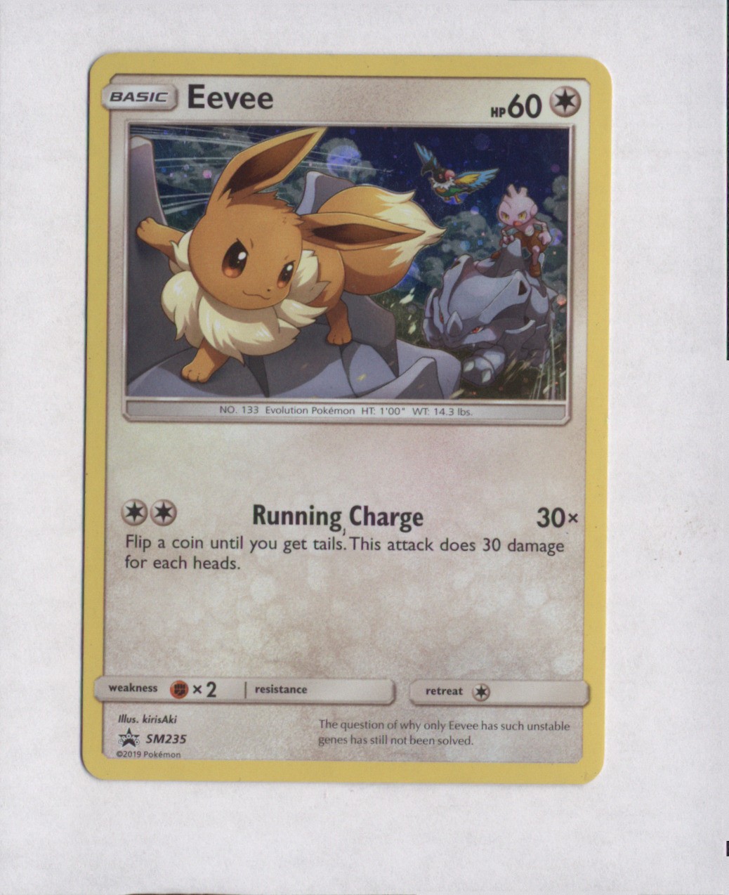Pokemon Eevee TCG SM235 Sun & Moon Black Star Promo Holo Card LP
