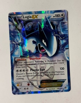 Pokémon TCG Lugia EX Plasma Storm Holo Card 108/135 EX  2012