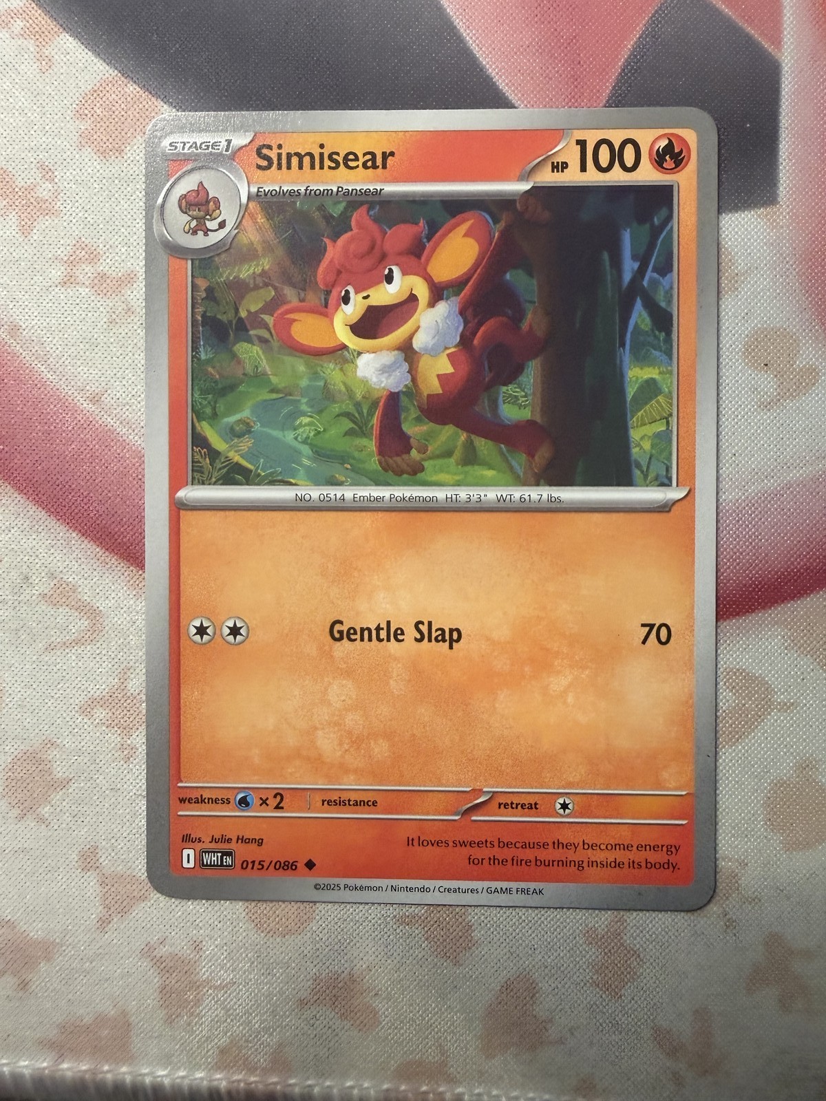 Simisear Uncommon SV: White Flare 015/086 NM English Pokemon Card