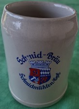 Alter Steinkrug 0,5L Schmid-Br&auml;u Schmidm&uuml;hlen / Opf.  Sammler