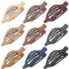 9 Pack Matte Flat Hair Clips for Women - All-Day Comfort  Secure Grip