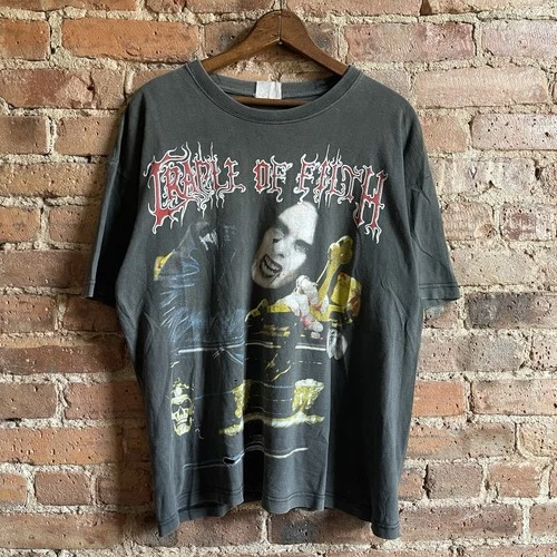 Cradle Of Filth Faded Shirt Death Metal Band Tee Large D Vintage vintage concert t-shirt, vintage, size L, single stitch, B+ condition