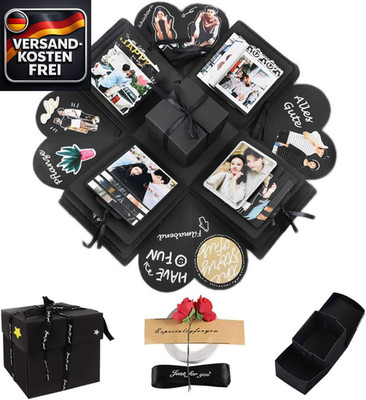 Kreative Explosionsbox Geschenkidee für Valentinstag Geburtstag Hochzeit Fotoalb