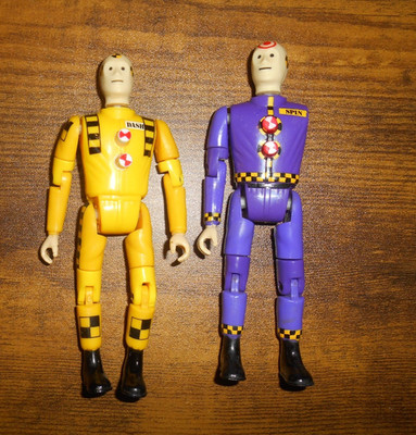 Vintage 1991 The Incredible Crash Dummies Dash & Spin Action Figures