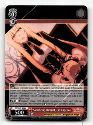 Sacrificing Himself, Cid Kagenou (U) - Weiss - The Eminence in Shadow