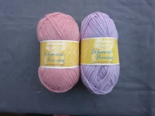 Herrschners Worsted Bohemian Romance, Mixed Lot of 2, Mist Flower & French Lilac