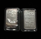 Lot of (2) - Johnson Matthey 1oz .999 Fine Silver Bars in Sleeves