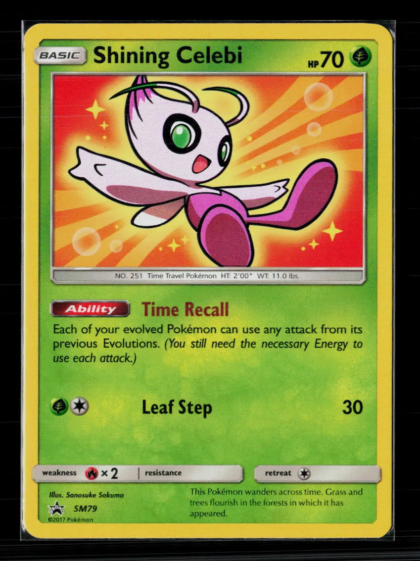 Pokemon 2017 Shining Legends Shining Celebi #SM79
