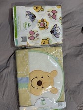 2 NEW Winnie the Pooh Diaper Stacker  Crib Sheet 2014 Peeking Pooh