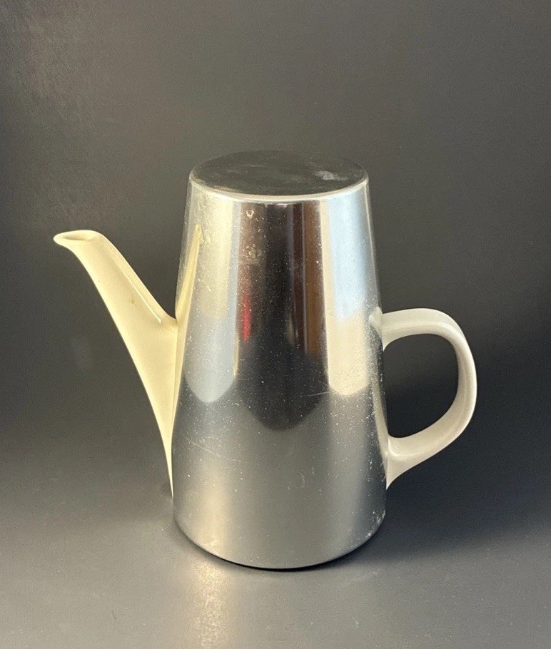 MCM Melitta Porcelain Coffee Warmer Pot with Aluminum Sheath Made In Germany