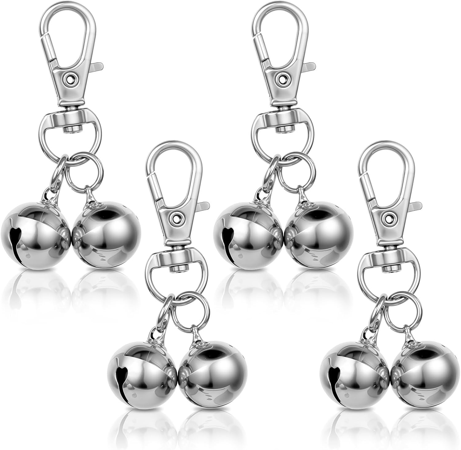 4 Pack Dog Cat Collar Bell, Loud Dog Collar Bells for Pet Training Small Dog Bel