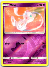 Mew Rare Hidden Fates Reverse Holo 32/68 NM on eBay