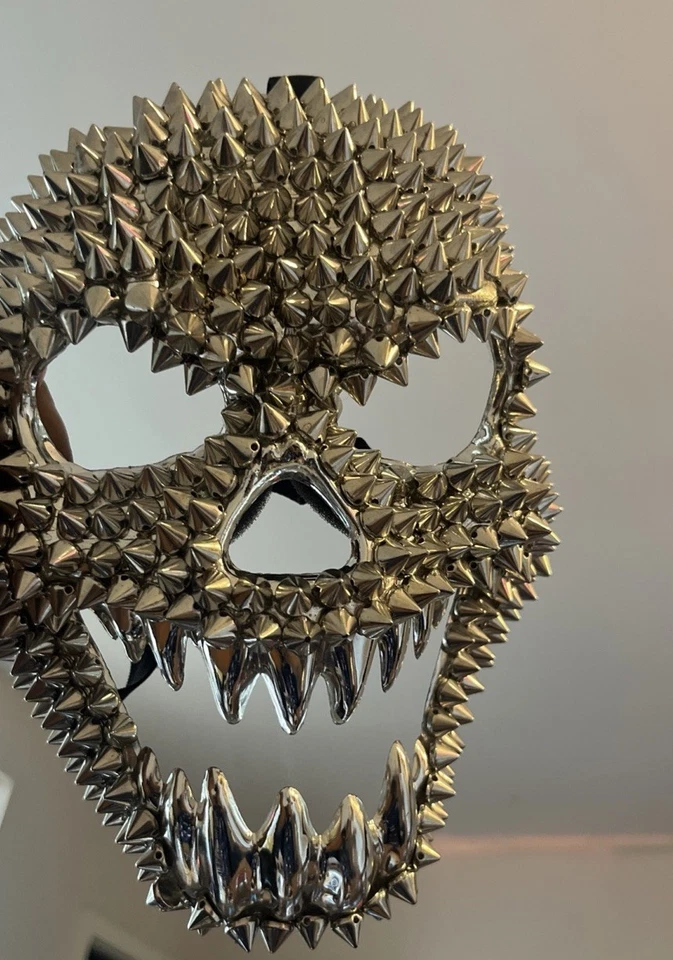 Brillante Calavera Puntiaguda Cara Completa Halloween Fiesta Máscara Mascarada Baile Foto 3 de 4