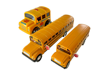 School Bus 3pcs Boy Gift Toy (7 inch, 5 inch, & 360 degrees