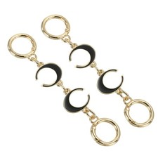 2Pcs 5Inch Women Purse Strap Extender, Bag Chains for Handbags, Black