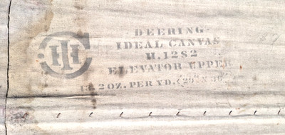 NOS  77'' X 43'' DEERING IDEAL CANVAS BINDER ELEVATOR UPPER H.12S2