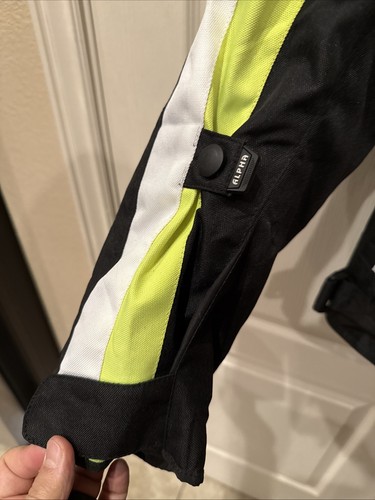 Alpha Cycle Gear - Men’s Black/neon Motorcycle Jacket Size Large - Bild 3 von 16