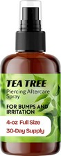 Wacan Advanced Tea Tree Piercing Spray, Saline Aftercare 4 Fl Oz Pack of 1