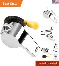 Stainless Steel Referee Whistle with Nylon Lanyard for Training and Competitions