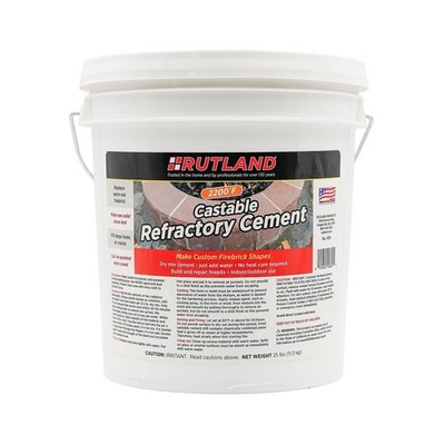 Rutland Castable Refractory Cement, High Temp Fireplace & Woodstove Fire Ceme...