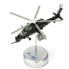 1/100 Chinese Armed WZ-10 Helicopter Model Military Plane Collection Souvenir D