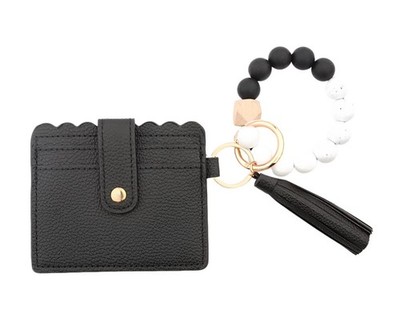  Keychain Wallet Wristlet Small Credit Card Holder Bracelet Key Chain Purse 