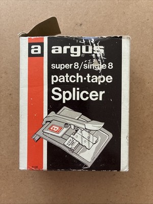 Argus Super 8 Single 8 Patch Tape Splicer W/ Box And Manual Unused