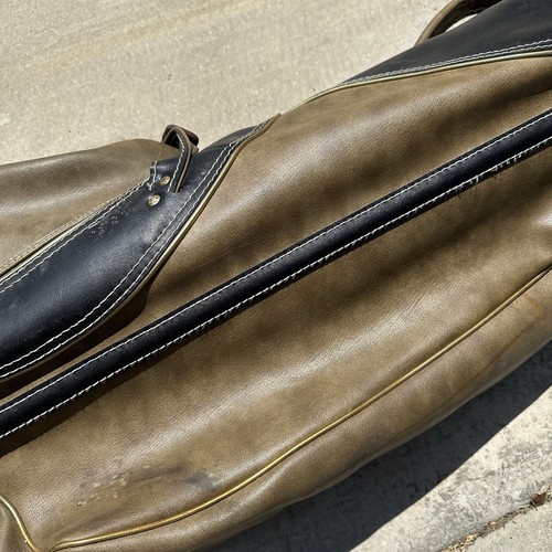 Vintage Westchester USA Golf Bag Brown and Black All Original Leather - Picture 10 of 24