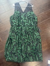 New Lane Bryant Green and Black Sequence Cocktail Dress