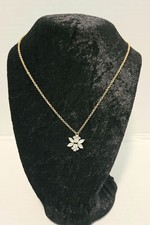 Elegant Snowflake Pendant Necklace with Sparkling Cubic Zirconia Perfect