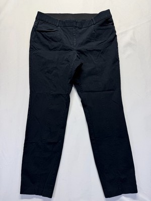Alfani Dress Pants Womens 10 Black Cotton Mid Rise Straight Leg Formal Business