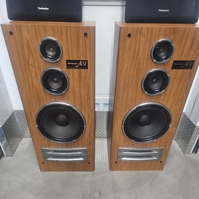 Used Technics A51 Tower Floor Speakers Vintage 12