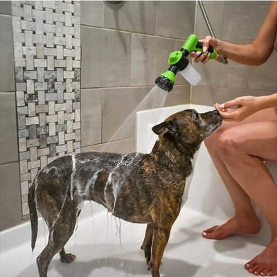 #ad High Pressure 8 in 1 Dog Shower Sprayer Hose Nozzle Foam Soap Pet Bath Tool Kit $24.79