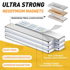 6 Pack Powerful Neodymium Bar Magnets Rare Earth Magnet Bar, Strong Neodymium Ma