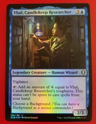 1x Vhal, Candlekeep Researcher | FOIL | Battle for Baldur's Gate | MTG Magic