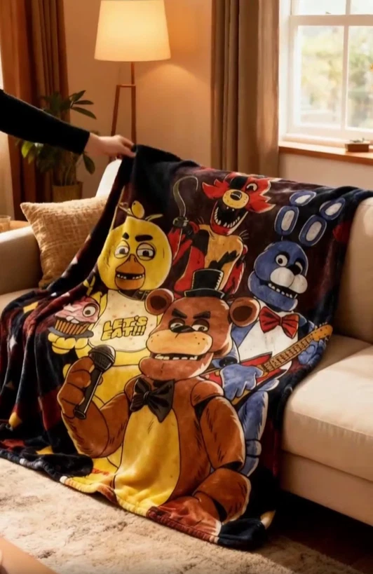 Cute Cartoon Fleece Blanket for Bed and Sofa