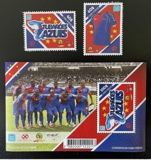 Cabo Verde 2012 Mi. 1018 - 1019 Bl. 45 Football Tubaroes Azul CAN 2013 Shark