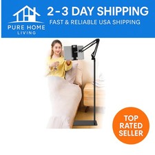 Adjustable 360-Degree Rotatable Tablet Floor Stand for 4.7-12.9 Inch Devices