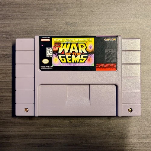 Marvel Super Heroes in War of the Gems - Super Nintendo SNES - Tested Authentic