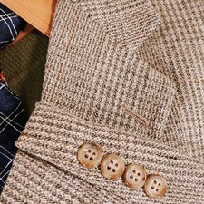 VTG Evan Picone Tweed Sport Coat Mens 42R BOGO Geometric Blazer Jacket 3 Bttn