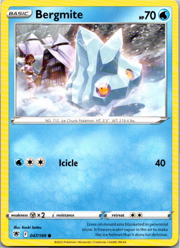 Bergmite 047/189 Common Astral Radiance Pokemon Near Mint