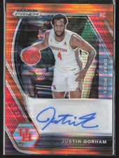 2021 Panini Prizm Draft #DP-JGO Justin Gorham Auto Prizm Orange Pulsar #/49