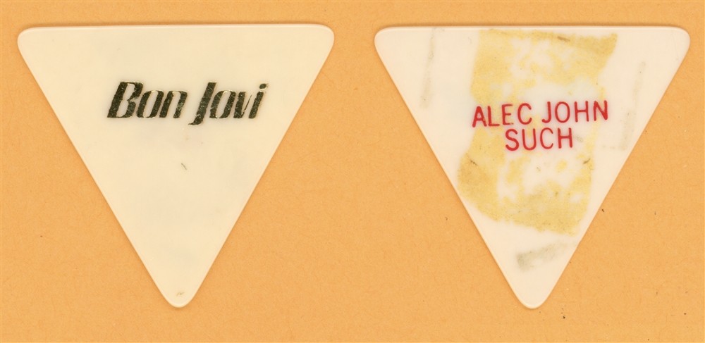Bon Jovi Alec John Such Vintage Guitar Pick - 1986 Slippery When Wet Tour - USED