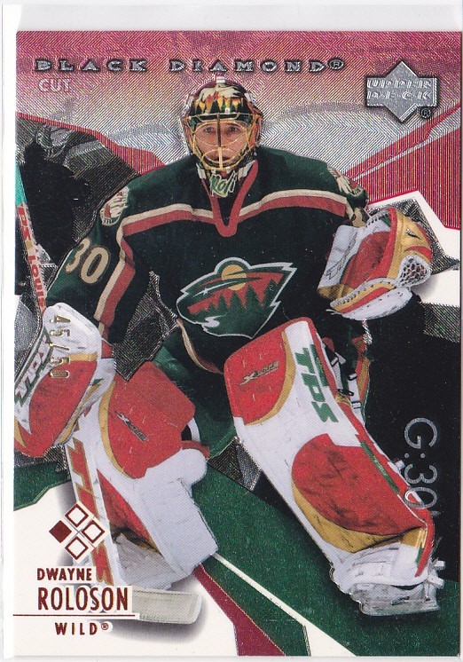2003-04 Black Diamond DWAYNE ROLOSON Red parallel card #34
