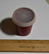 Vintage Tupperware Mini 2oz Red Shear Midget Container #101-25 USA Made